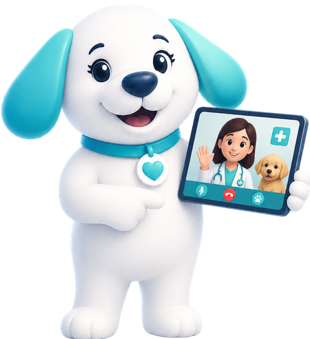 Pawla connecting you with a licensed veterinarian via telehealth